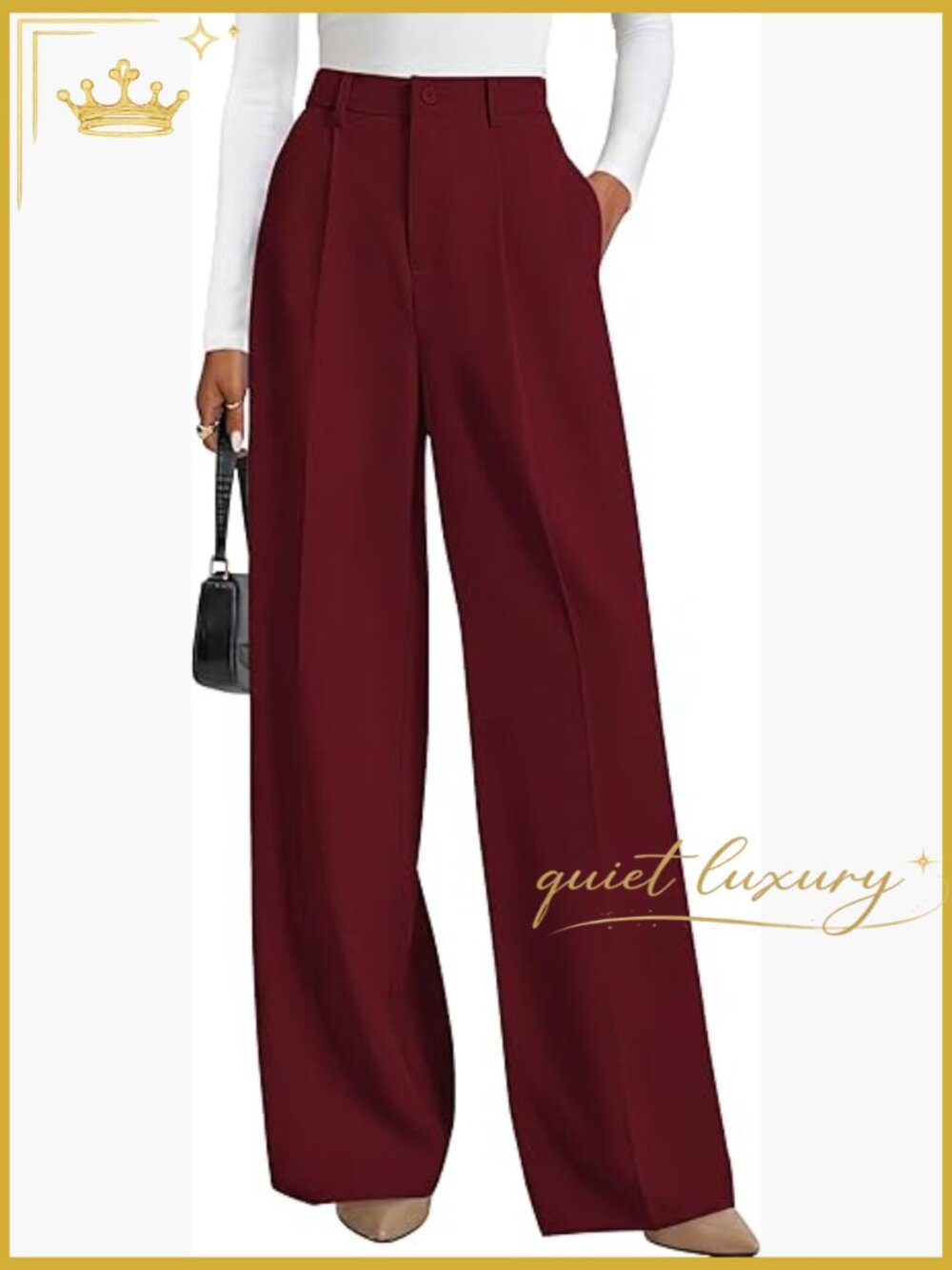 Wide Leg Pants High Waisted Business Casual Trousers Work Pant